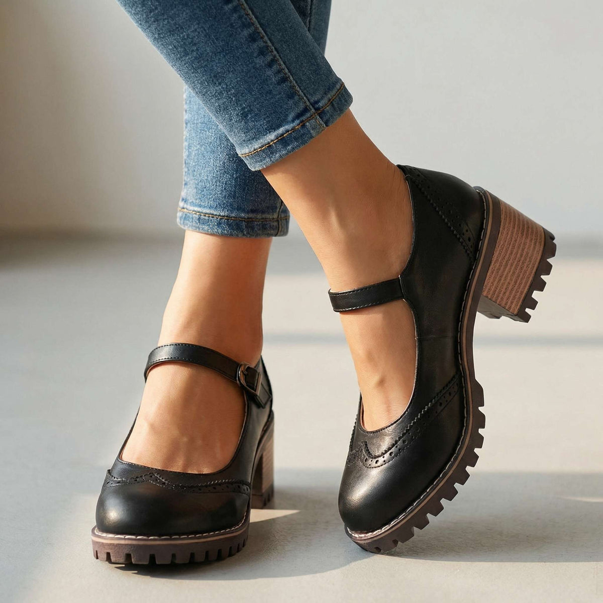 Women's Mary Jane Comfort Heels - Vintage Style Shoes 1