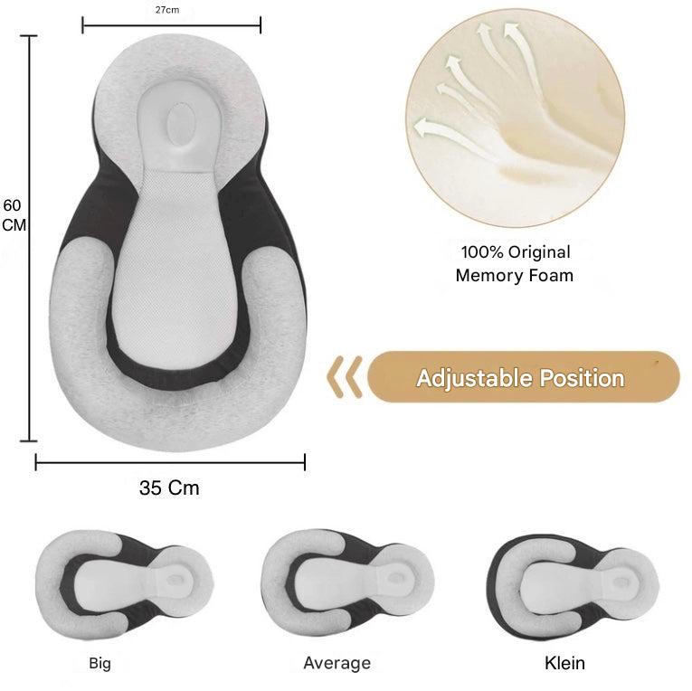 Ergonomisk bärbar babysäng med huvudstöd mot platt huvud – sovcocoon