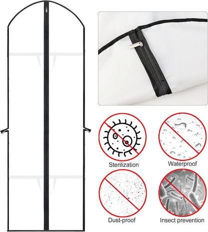 Extra lång klädpåse för klänningar och aftonklänningar – 180 cm skyddsöverdrag med handtag (Köp 1, få 1 GRATIS)