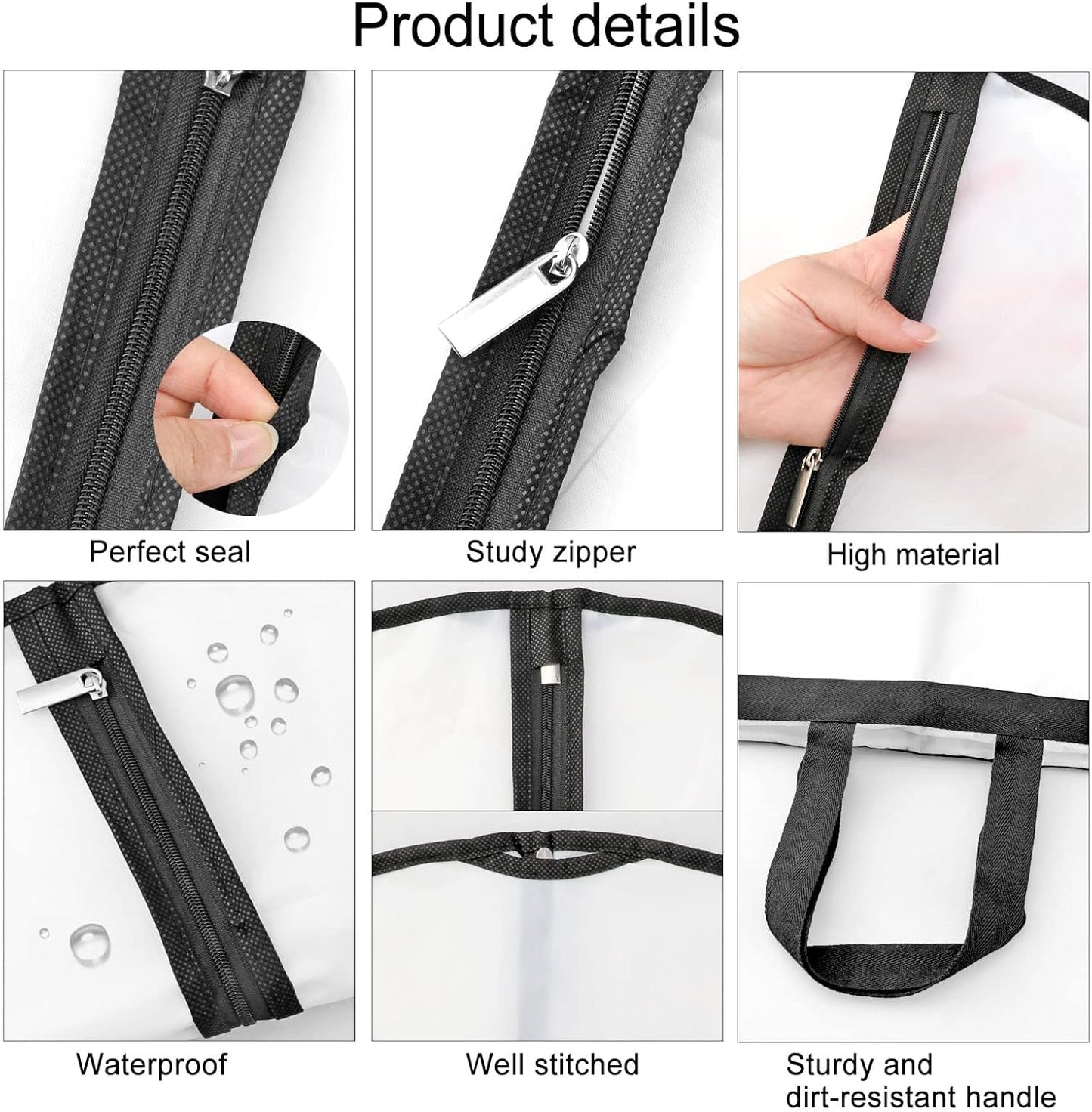 Extra lång klädpåse för klänningar och aftonklänningar – 180 cm skyddsöverdrag med handtag (Köp 1, få 1 GRATIS)