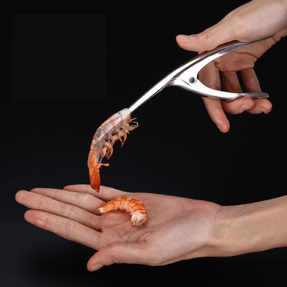 Handschäler für Garnelen, Edelstahl, ergonomisch, einfaches Schälen, Küchengerät.