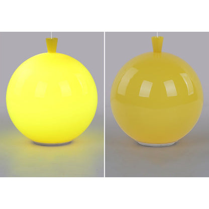 Gelbe Kugellampe aus Glas, modernes Design, Innenbeleuchtung, dekorative Tischleuchte.