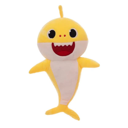 Gelber Plüschhai, Babyhai-Spielzeug, Kinderplüschtier, weich, niedlich, Geschenkidee.