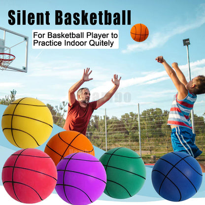 Geräuschloser Basketball in verschiedenen Farben für leises Indoor-Training.