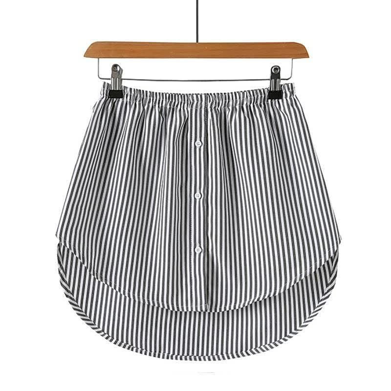 Gestreifter Hemdkragen-Einsatz, schwarz-weiß, Baumwolle, modisches Accessoire für Damen.
