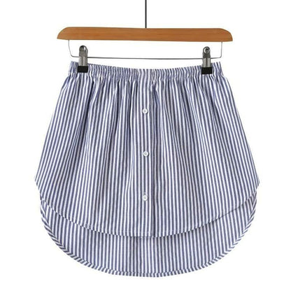 Gestreifter Hemdkragen, blau-weiß, Baumwolle, abnehmbar, modisches Accessoire.