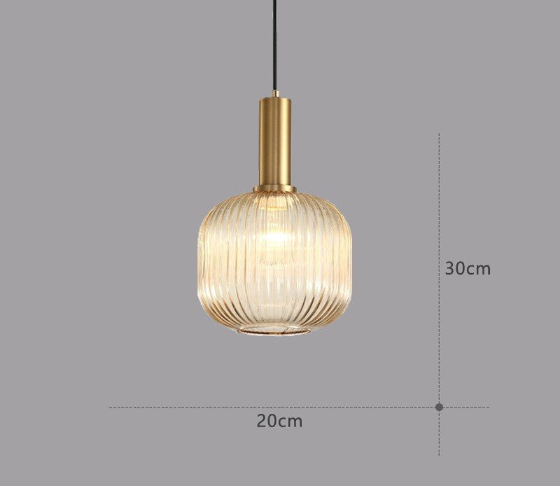 Braune Glas-Hängelampe, dänisches Design, 20x30cm, moderne Beleuchtung, Wohnzimmerlampe.