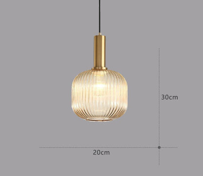 Braune Glas-Hängelampe, dänisches Design, 20x30cm, moderne Beleuchtung, Wohnzimmerlampe.