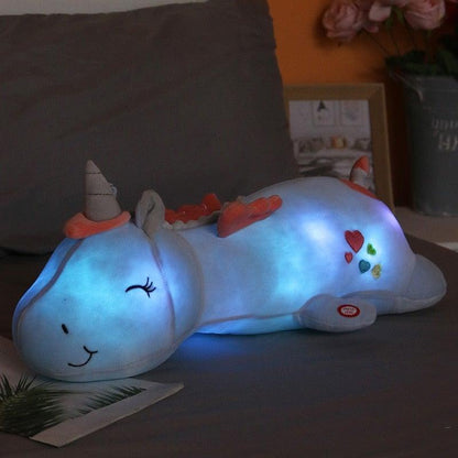 Lysande plysch-enhörning med LED-funktion – Glowie