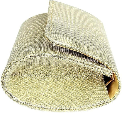 Goldene Clutch Tasche, glitzernd, elegant, Abendtasche, Damenmode, Party Accessoire