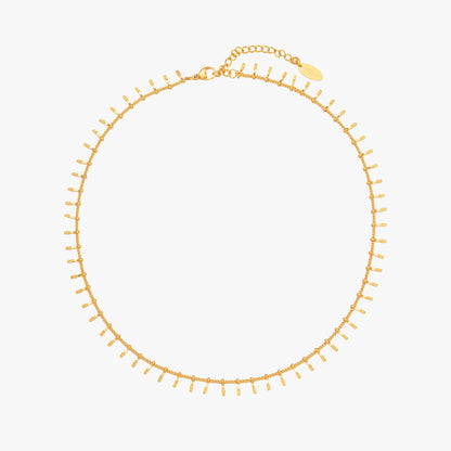 Goldener Choker-Halskette, filigranes Design, verstellbar, Modeschmuck für Damen.