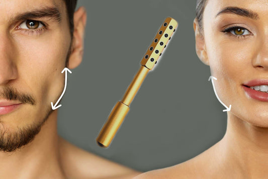 Goldener Gesichtsmassage-Roller, Anti-Aging, Hautpflege, für Männer und Frauen, Wellness-Tool.