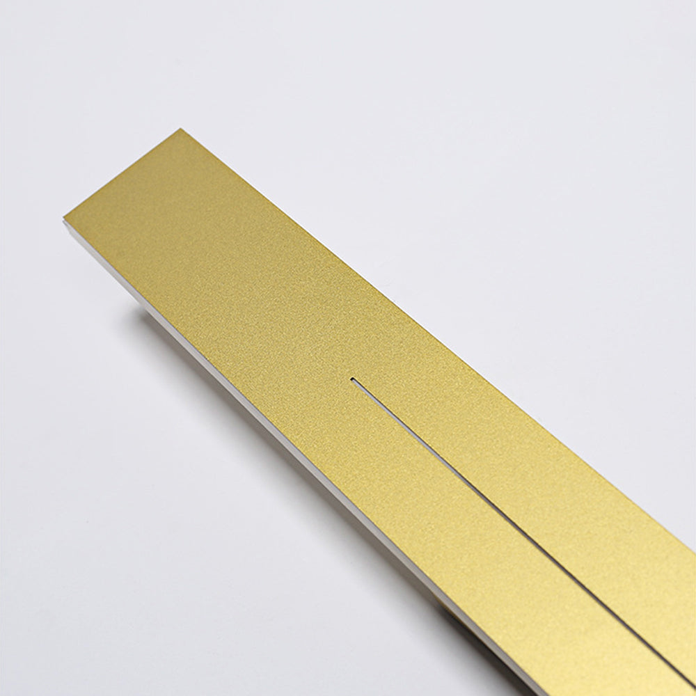 Goldene Aluminiumleiste, rechteckig, minimalistisch, modernes Design, für Innenarchitektur.