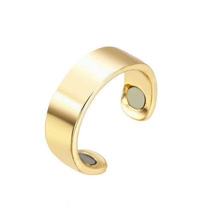Goldener offener Ring, minimalistisches Design, verstellbar, Modeschmuck für Damen.