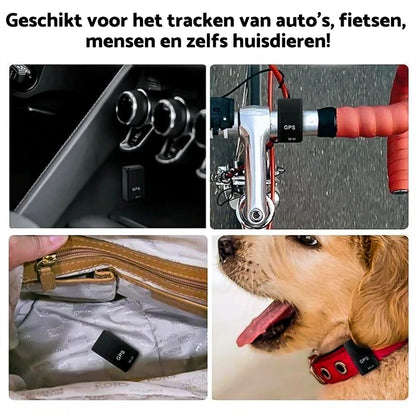 Schwarzer GPS-Tracker für Autos, Fahrräder, Haustiere; kompakt, vielseitig einsetzbar.