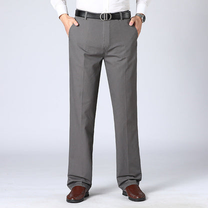 Graue Herren-Businesshose, elegant, aus Baumwolle, ideal für Büro und formelle Anlässe.