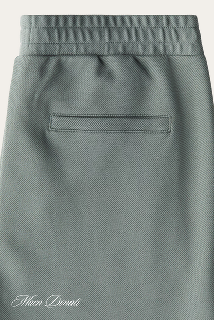 Graue Jogginghose aus Baumwolle mit Gesäßtasche, sportlich, bequem, Herrenmode.