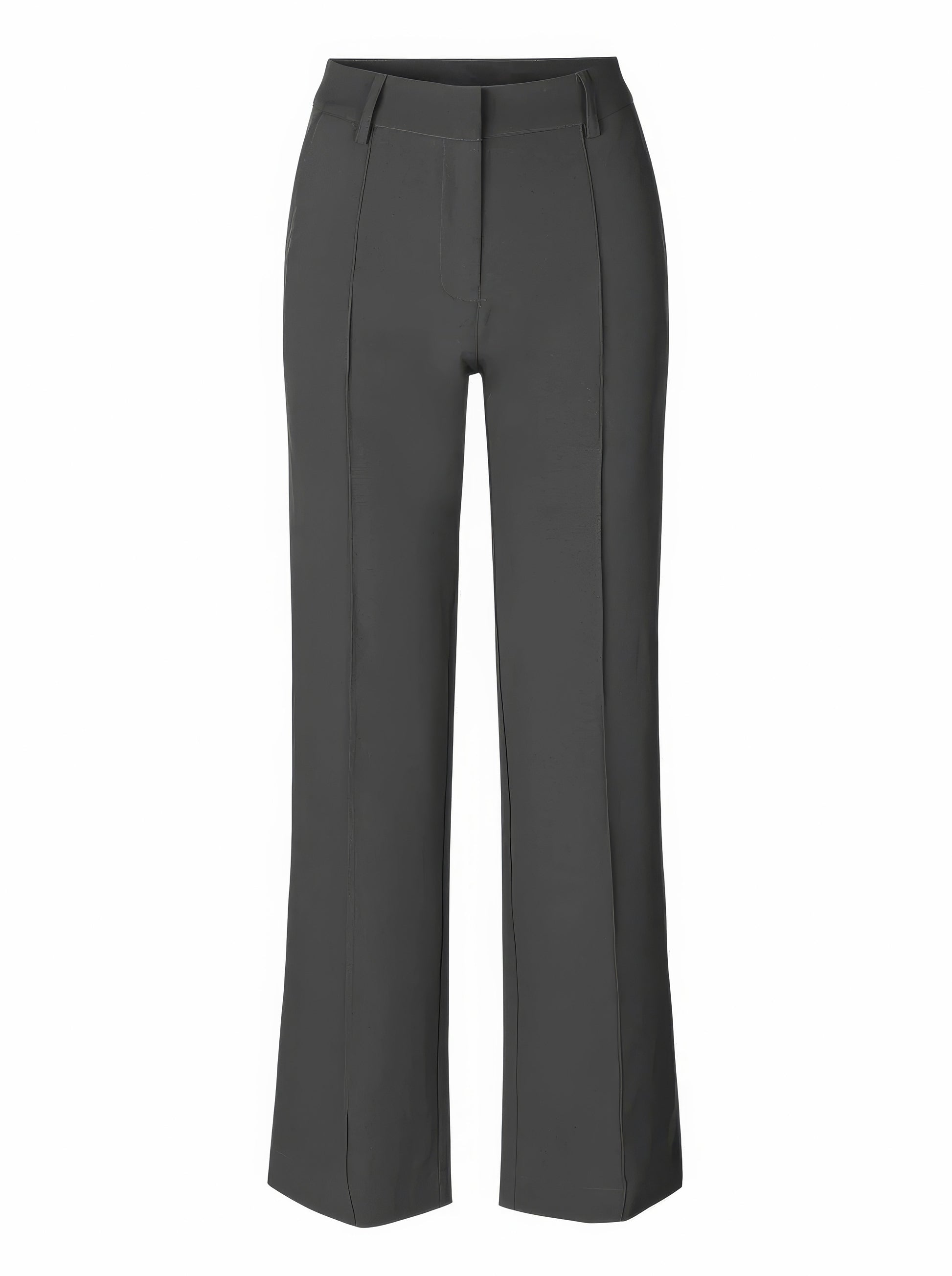 Graue Damenhose, gerade geschnitten, elegant, Business-Look, hochwertige Stoffqualität.