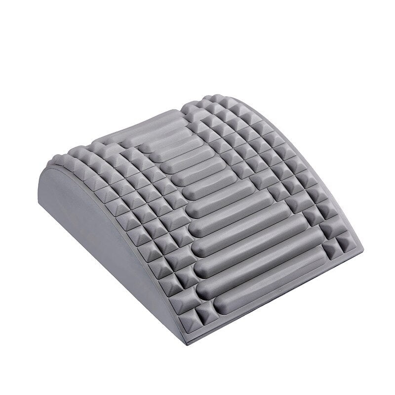 Graues ergonomisches Keilkissen aus Schaumstoff für Rückenunterstützung und Haltungskorrektur.