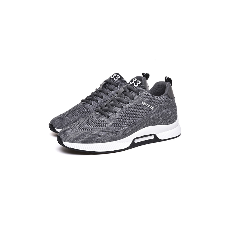 Graue Sportschuhe Herren, atmungsaktiv, rutschfest, leicht, modisch, für Laufen und Fitness.