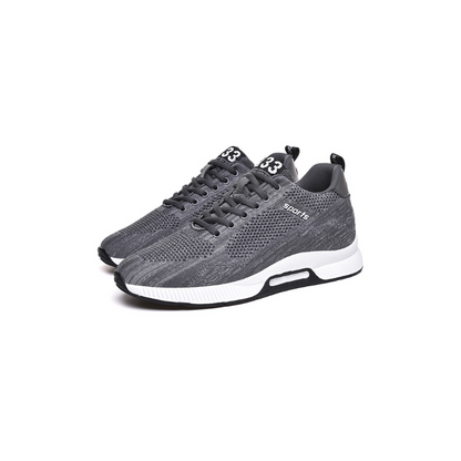 Graue Sportschuhe Herren, atmungsaktiv, rutschfest, leicht, modisch, für Laufen und Fitness.