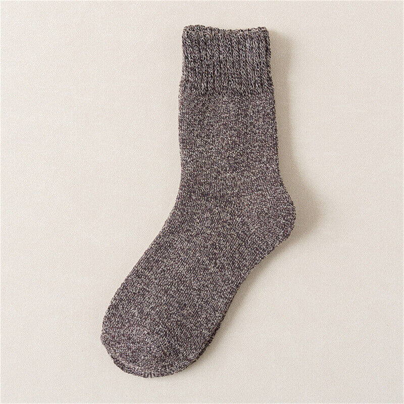 Graue Wollsocke, warm, gestrickt, Unisex, Wintermode, bequem, langlebig, hochwertig.