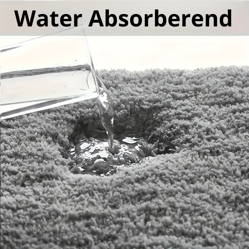 Grauer, wasserabsorbierender Teppich, Wasseraufnahme, rutschfest, Badezimmermatte.