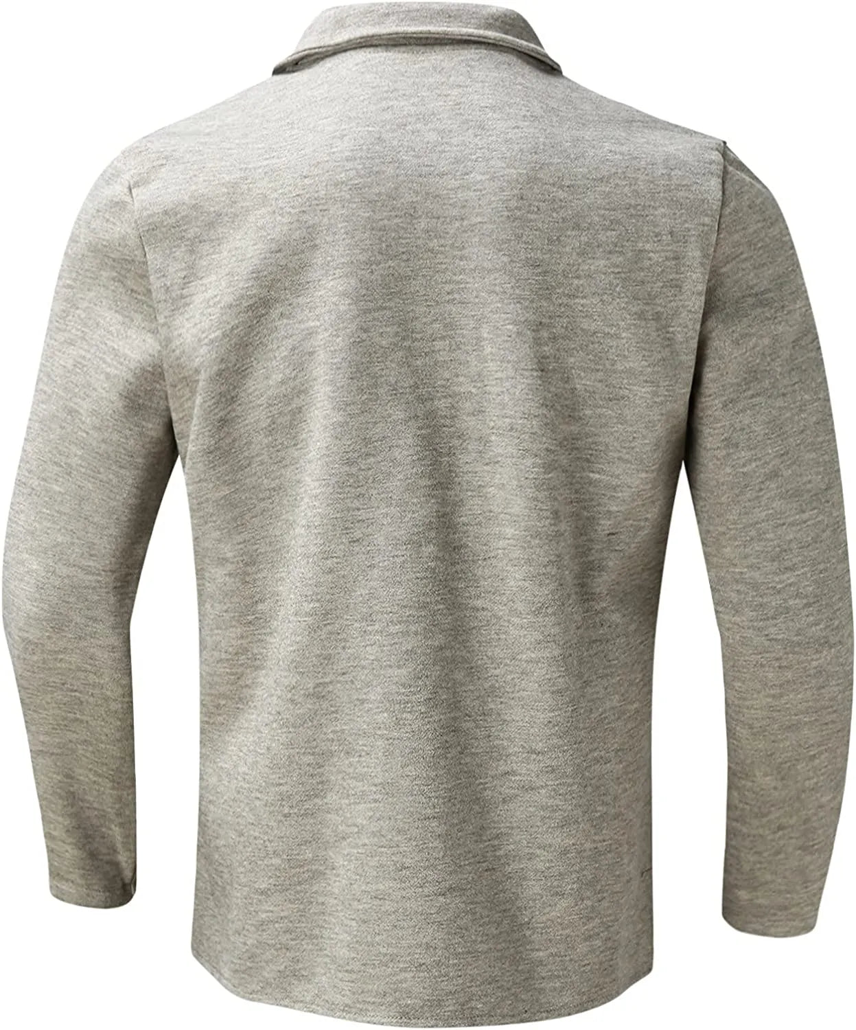 Grauer Herrenblazer, langärmelig, aus Baumwollmischung, Rückansicht, elegant, modisch.