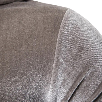 Grauer Samtstoff, Nahaufnahme, luxuriös, weich, Textur, Polsterung, Mode, Inneneinrichtung.