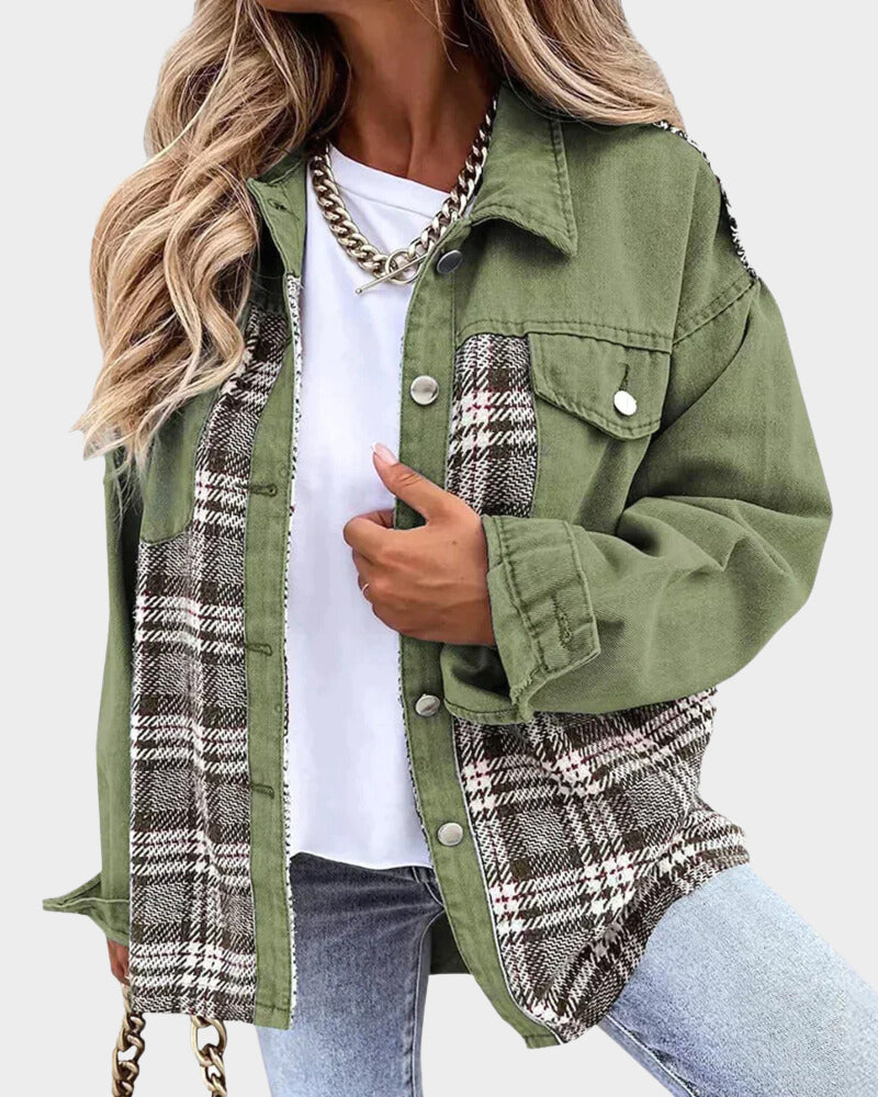 Damskdenimjacka med höstchic – Amélie