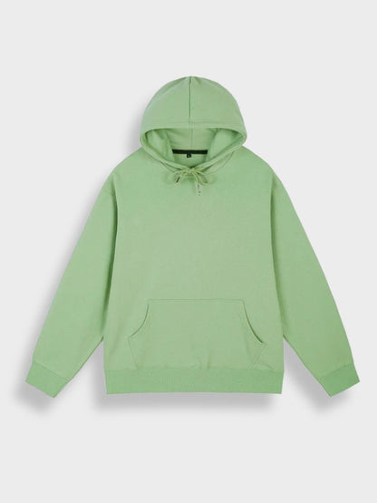 Grüner Kapuzenpullover aus Baumwolle, Unisex, lässig, modisch, ideal für Herbst und Winter.