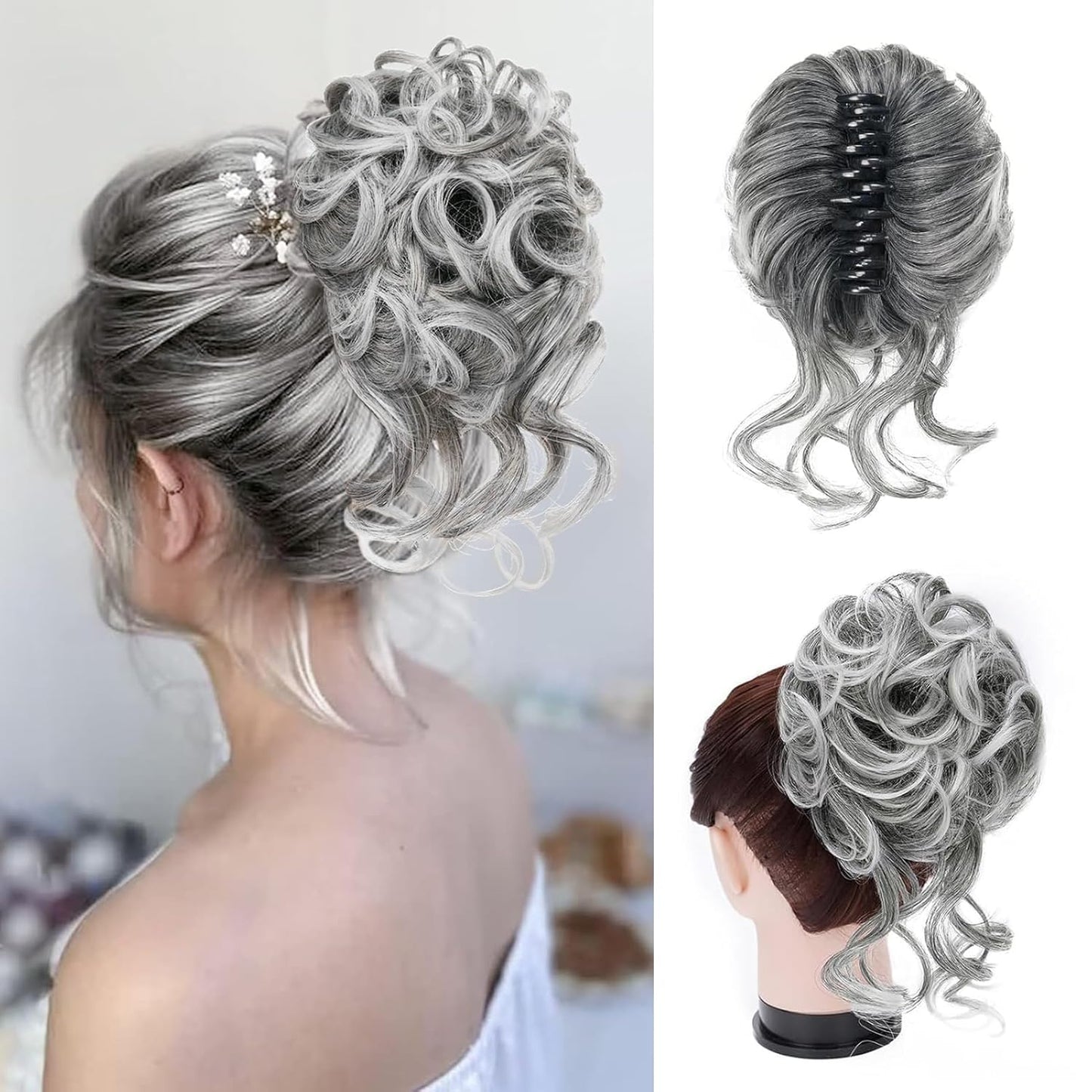 Klammer med hårförlängning för snurrknut – CurlClip