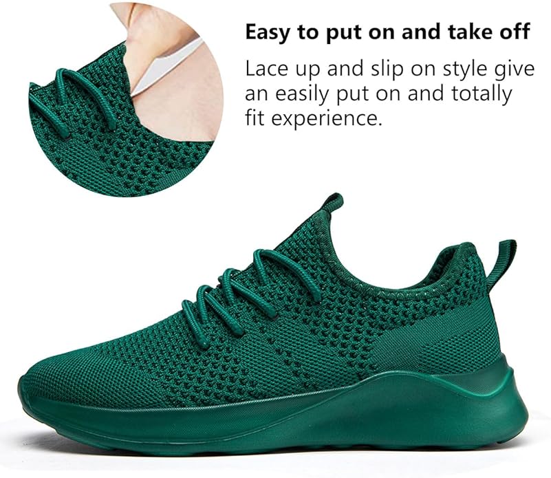 Grüner Sneaker aus Mesh, leicht, atmungsaktiv, ideal für Sport und Freizeit.
