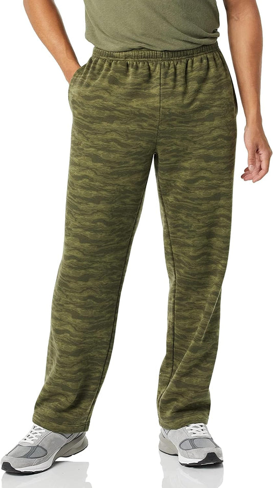 Grüne Camouflage-Jogginghose für Herren, bequem, elastischer Bund, Freizeitmode.