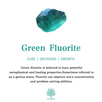 Grüner Fluorit Edelstein, metaphysische Heilung, Konzentration, Wachstum, Entscheidungen.
