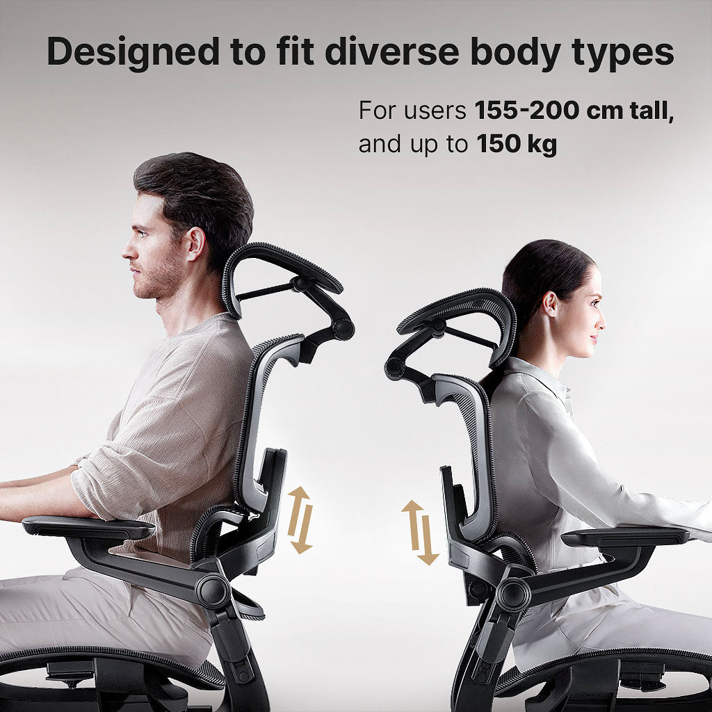 Ergonomisk kontorsstol med 16 justerbara funktioner - ErgoFlex
