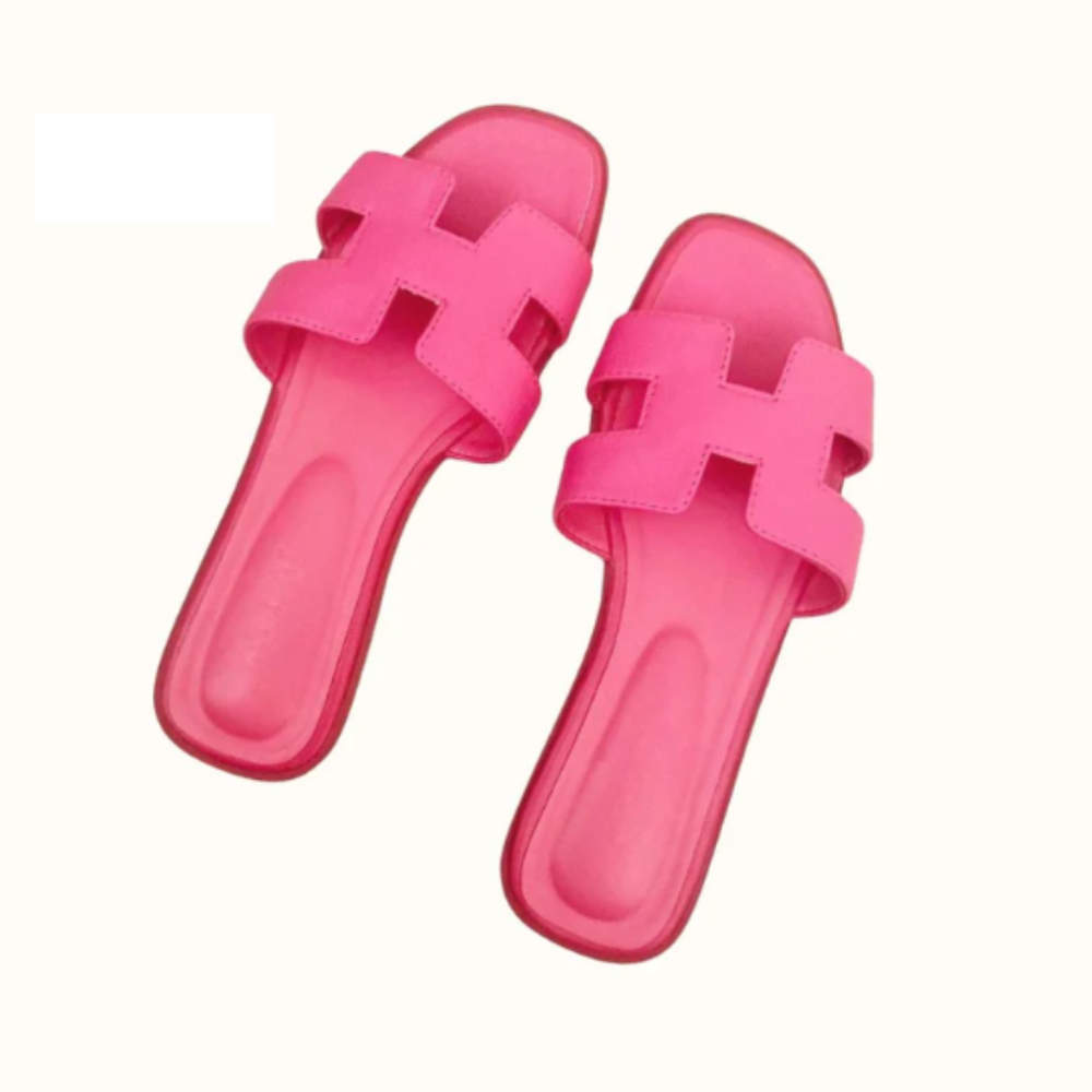 Pinkfarbene Damen-Sandalen, rutschfest, bequem, modisch, ideal für Sommer und Strand.