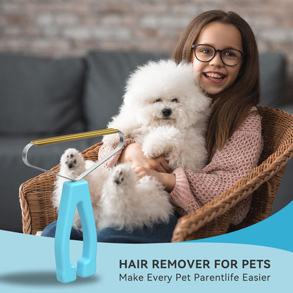 Tierhaarentferner für Haustiere, blau, ergonomisch, effektive Fellpflege, Haustierbedarf.