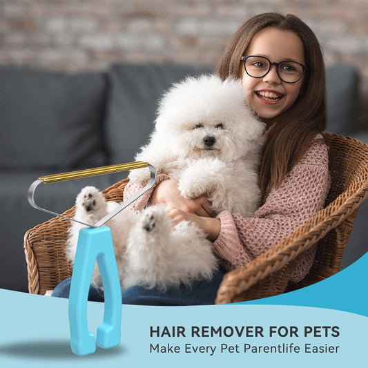 Tierhaarentferner für Haustiere, blau, ergonomisch, effektive Fellpflege, Haustierbedarf.