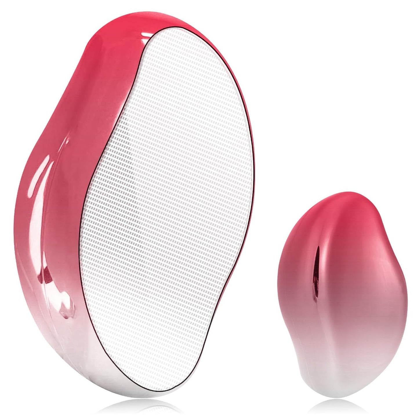 Roter Haarentwirrkamm, ergonomisch, für glattes Haar, Kunststoff, tragbar, glänzend.
