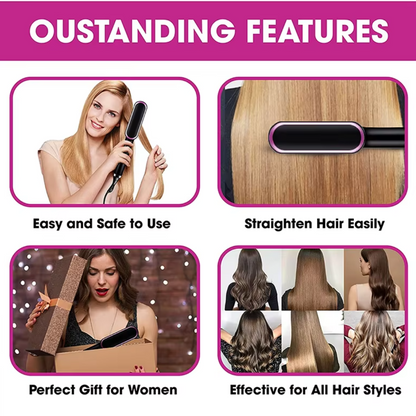 Haarglätter mit Keramikplatten, einfach zu bedienen, ideal für alle Haartypen, Geschenkidee.