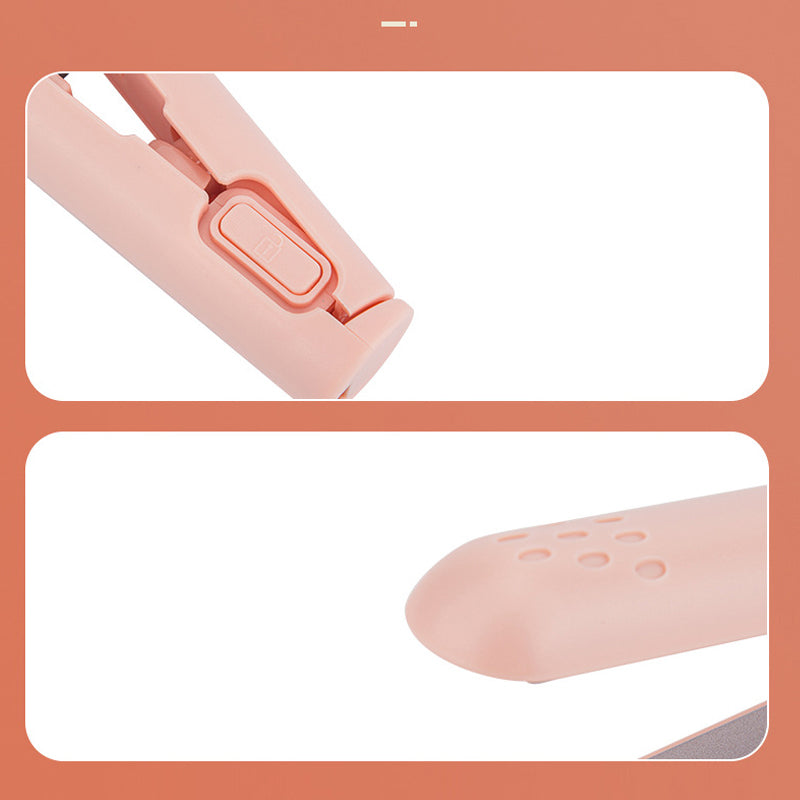 Rosa Mini-Haarglätter, tragbar, Keramikplatten, Reise-Haarglätter, kompakt, Haarstyling.