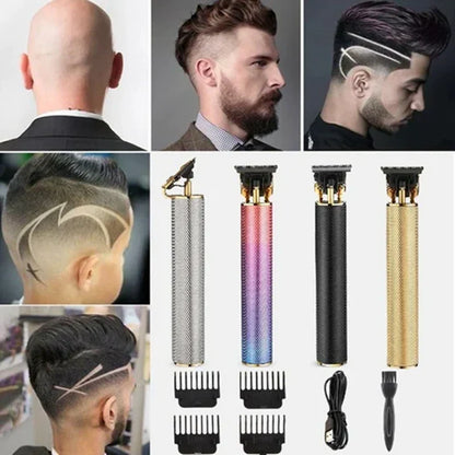 Haartrimmer Set, kabellos, verschiedene Farben, für präzise Haarschnitte und Bartpflege.