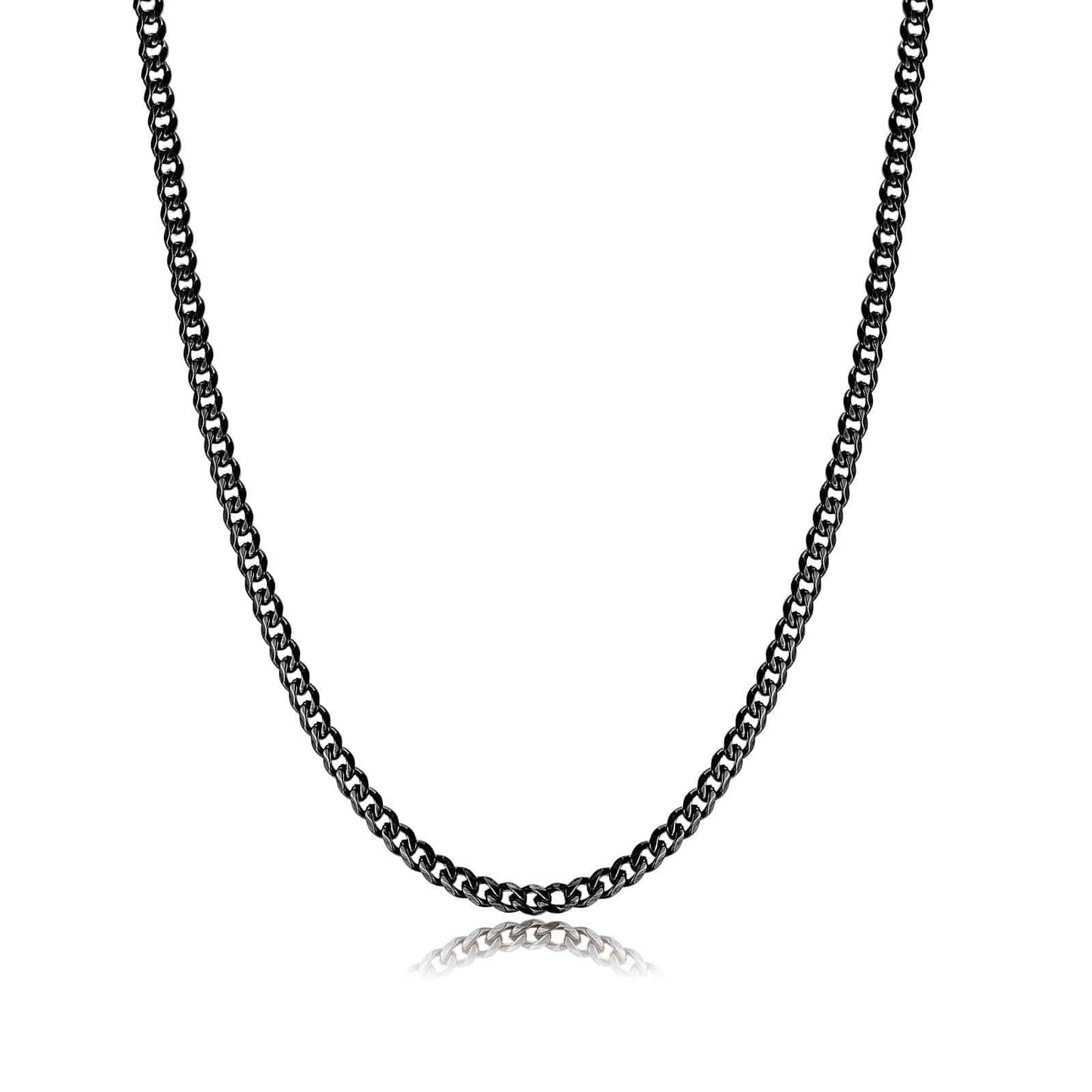 Herren Halskette aus Edelstahl, silber, minimalistisches Design, Schmuck für Männer.
