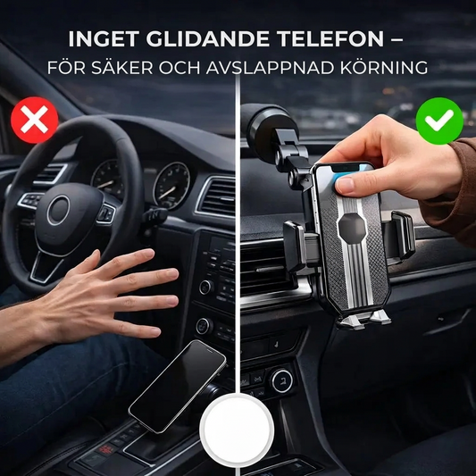 Mobilhållare för bil med sugpropp | 360° roterande hållare för instrumentbräda och vindruta