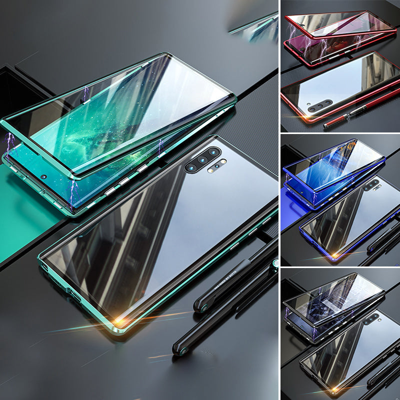 Hochwertige Handyhülle aus Glas, transparent, für Samsung Galaxy, stoßfest, modisch.