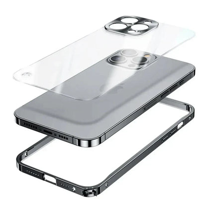 Transparente Handyhülle für iPhone, dreiteilig, stoßfest, kratzfest, klar, Schutzcover.