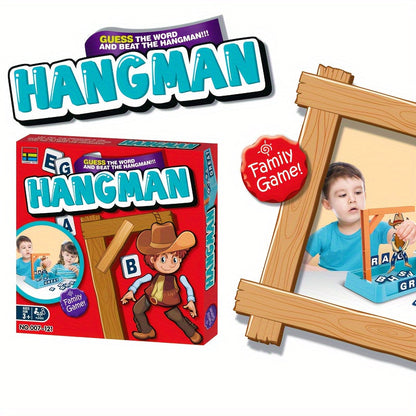 Brettspiel Hangman für Kinder, Cowboy-Thema, Familienunterhaltung, bunte Verpackung.