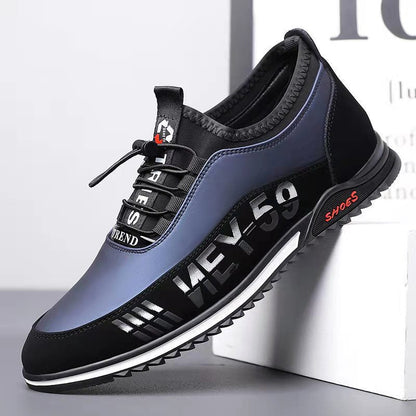 Herren Sneaker blau-schwarz, sportlich, rutschfest, atmungsaktiv, modisch, Freizeit-Laufschuhe.