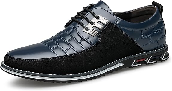 Schwarzer Herren-Ledersneaker mit Schnürung, rutschfeste Sohle, modisches Design.